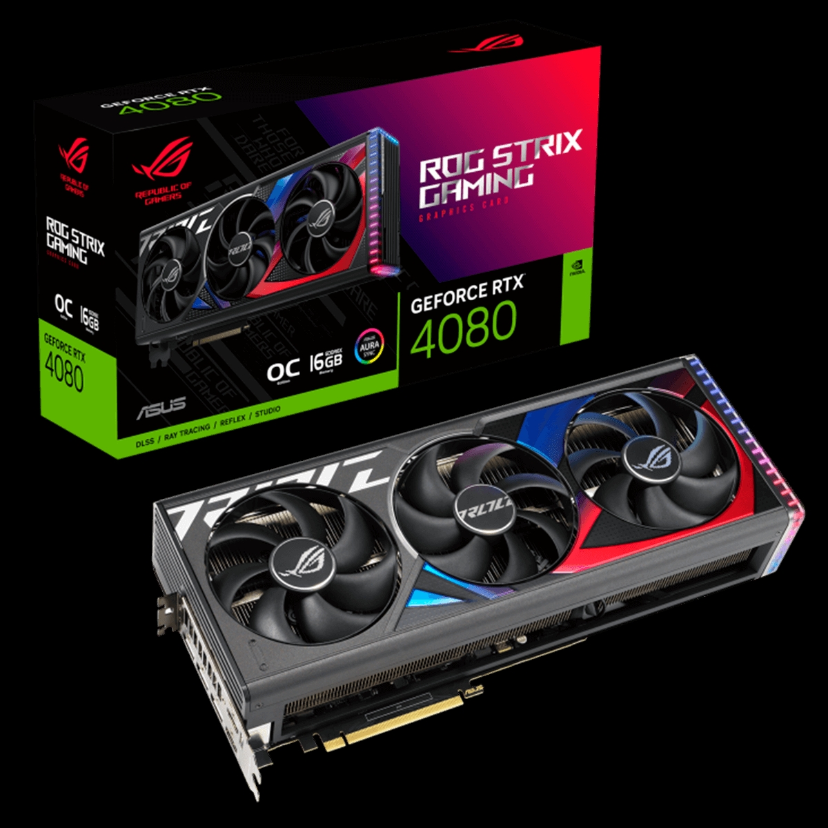 ROG Strix GeForce RTX® 4080 16GB GDDR6X OC Edition, Placa de Vídeo